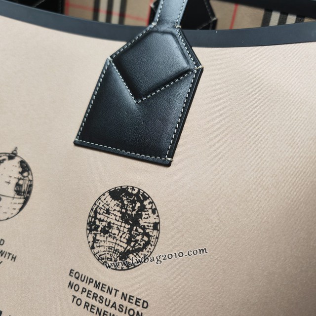 Burberry專門店新款大號托特包 巴寶莉棉質帆布手提購物袋 yxb1402